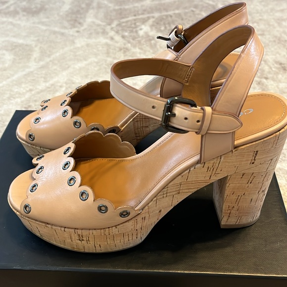 NWT COACH APRIL SOFT VEG LEATHER IN BEECHWOOD COLOR, SIZE 8M - Picture 4 of 10